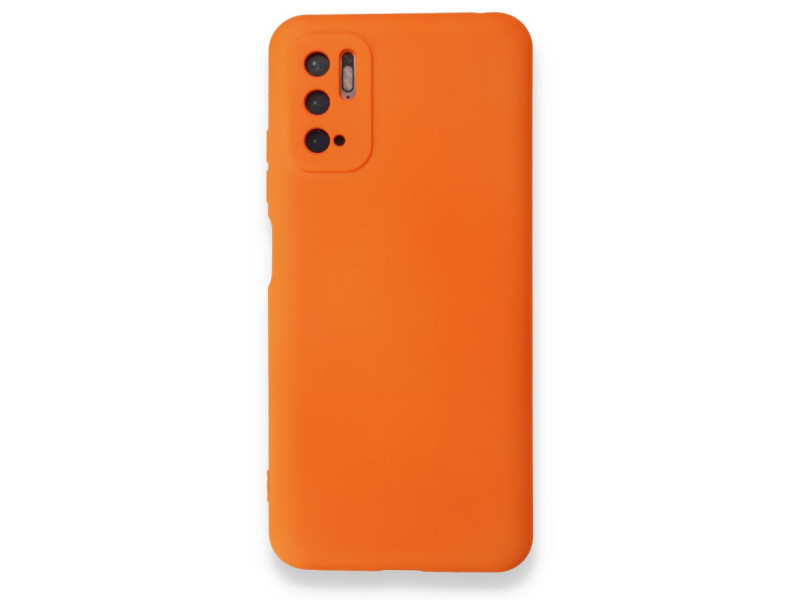 Newface Xiaomi Redmi Note 11 SE Kılıf Nano içi Kadife Silikon - Turuncu