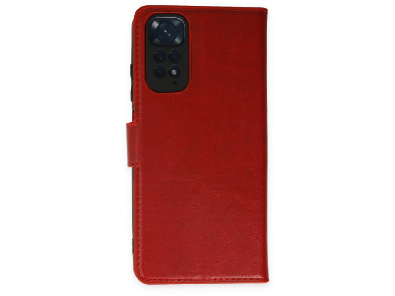 Newface Xiaomi Redmi Note 11S Kılıf Trend S Plus Kapaklı Kılıf - Kırmızı
