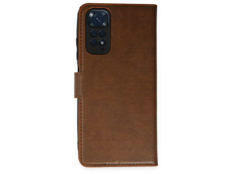 Newface Xiaomi Redmi Note 11S Kılıf Trend S Plus Kapaklı Kılıf - Taba
