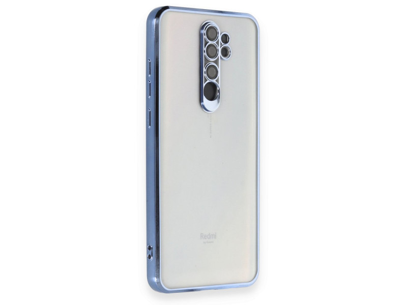 Newface Xiaomi Redmi Note 8 Pro Kılıf Razer Lensli Silikon - Açık Mavi