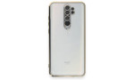 Newface Xiaomi Redmi Note 8 Pro Kılıf Razer Lensli Silikon - Gold
