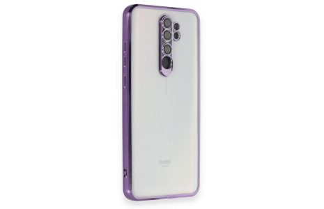 Newface Xiaomi Redmi Note 8 Pro Kılıf Razer Lensli Silikon - Mor