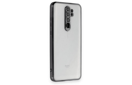 Newface Xiaomi Redmi Note 8 Pro Kılıf Razer Lensli Silikon - Siyah