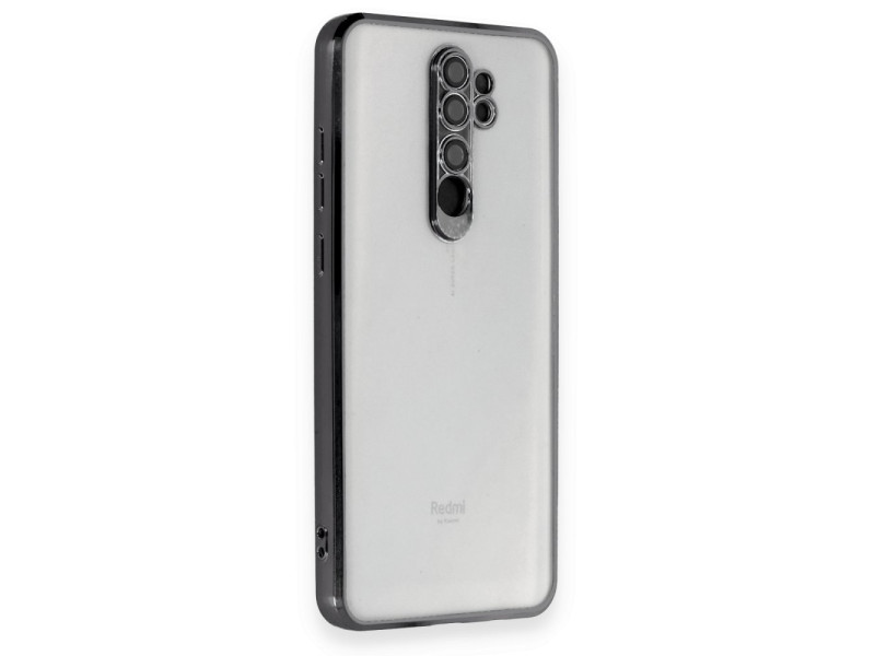 Newface Xiaomi Redmi Note 8 Pro Kılıf Razer Lensli Silikon - Siyah
