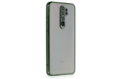 Newface Xiaomi Redmi Note 8 Pro Kılıf Razer Lensli Silikon - Yeşil