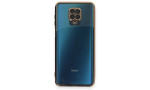 Newface Xiaomi Redmi Note 9 Pro Kılıf Razer Lensli Silikon - Gold