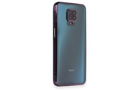 Newface Xiaomi Redmi Note 9S Kılıf Razer Lensli Silikon - Mor