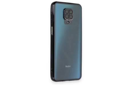 Newface Xiaomi Redmi Note 9S Kılıf Razer Lensli Silikon - Siyah