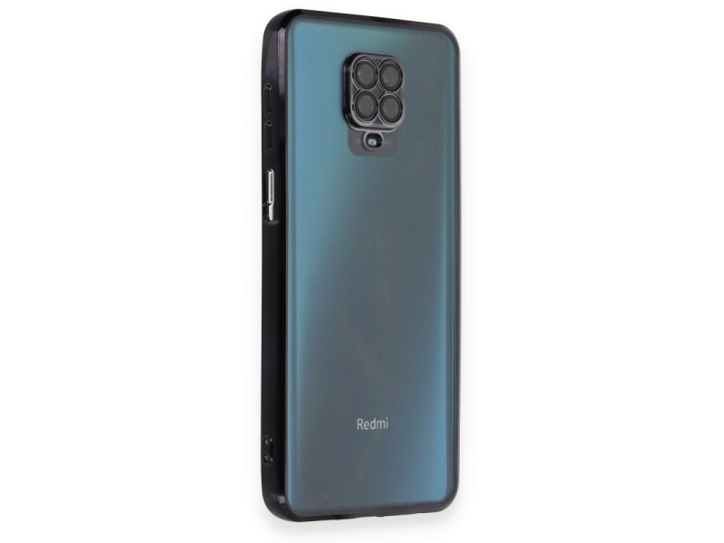Newface Xiaomi Redmi Note 9S Kılıf Razer Lensli Silikon - Siyah