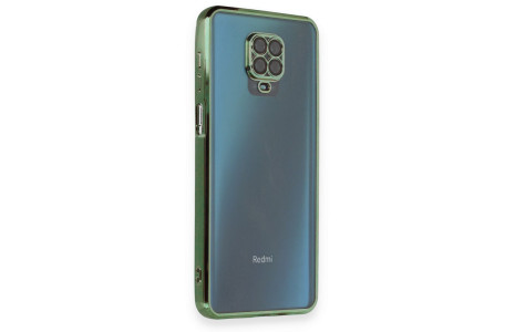 Newface Xiaomi Redmi Note 9S Kılıf Razer Lensli Silikon - Yeşil