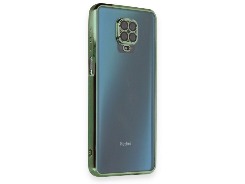 Newface Xiaomi Redmi Note 9S Kılıf Razer Lensli Silikon - Yeşil