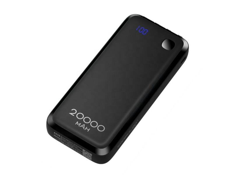 Konfulon A23S Powerbank 20.000 mAh Kablosuz Şarj - Siyah