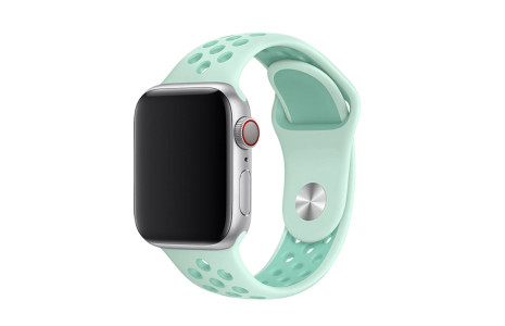 Newface Apple Watch 40mm Spor Delikli Kordon - Yeşil-Yeşil