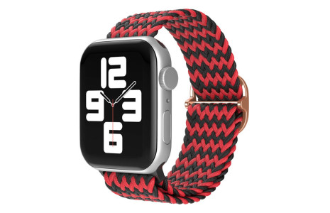 Newface Apple Watch 40mm Star Kordon - Zigzag Kırmızı-Siyah