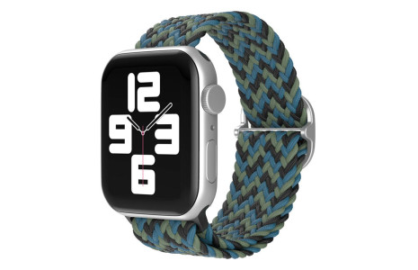 Newface Apple Watch 40mm Star Kordon - Zigzag Mavi-Yeşil