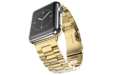 Newface Apple Watch 41mm Metal Baklalı Kordon - Gold