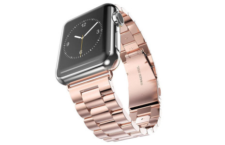 Newface Apple Watch 41mm Metal Baklalı Kordon - Rose