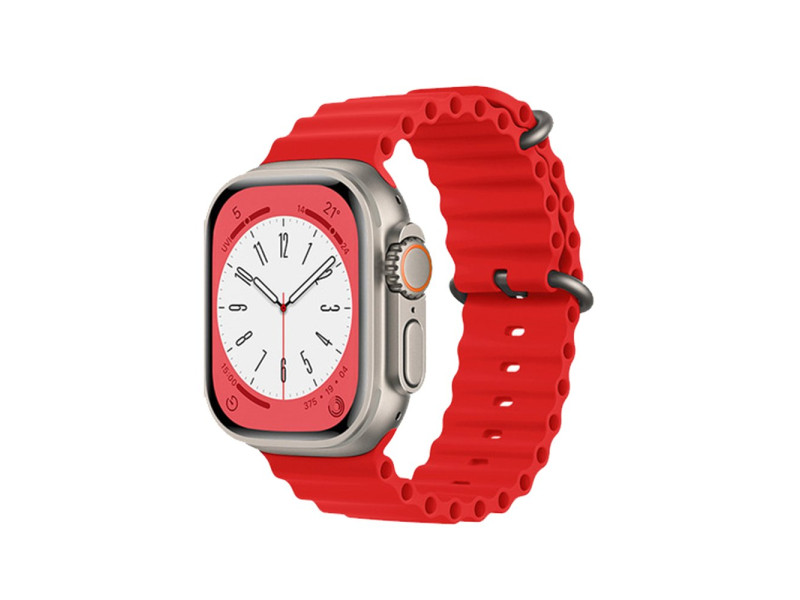 Newface Apple Watch 41mm Ocean Kordon - Kırmızı