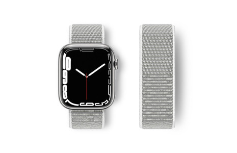 Newface Apple Watch Ultra 49mm Hasırlı Cırtcırtlı Kordon - Beyaz