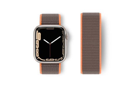 Newface Apple Watch Ultra 49mm Hasırlı Cırtcırtlı Kordon - Kahverengi