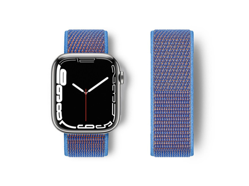 Newface Apple Watch 45mm Hasırlı Cırtcırtlı Kordon - Mor