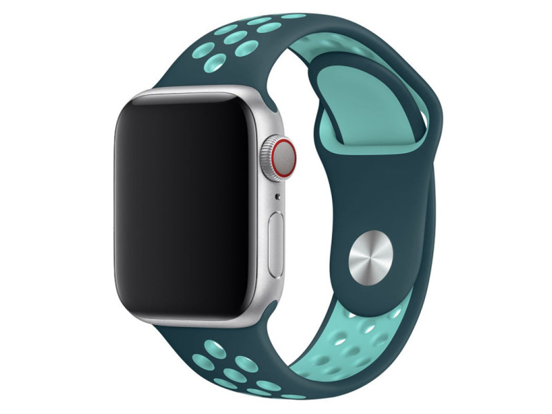 Newface Apple Watch 42mm Spor Delikli Kordon - Petrol Mavisi-Turkuaz