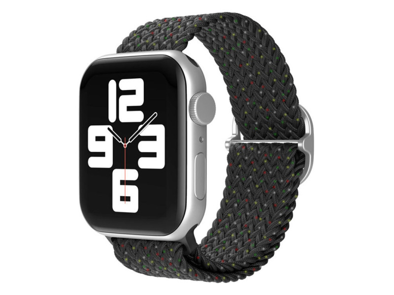 Newface Apple Watch 42mm Star Kordon - Benekli Siyah