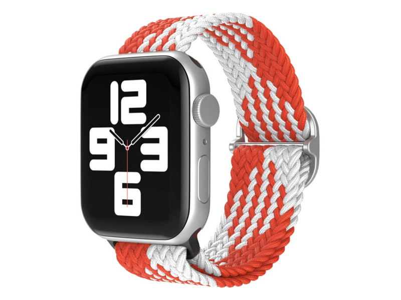 Newface Apple Watch 42mm Star Kordon - Beyaz-Kırmızı