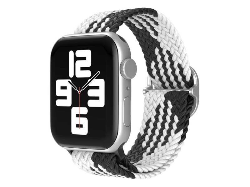 Newface Apple Watch 42mm Star Kordon - Siyah-Beyaz