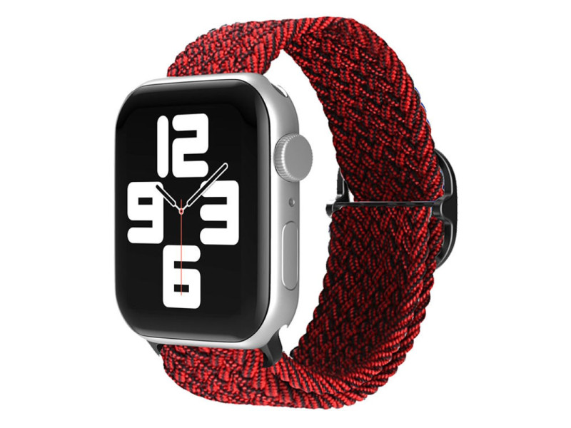 Newface Apple Watch 42mm Star Kordon - Siyah-Bordo