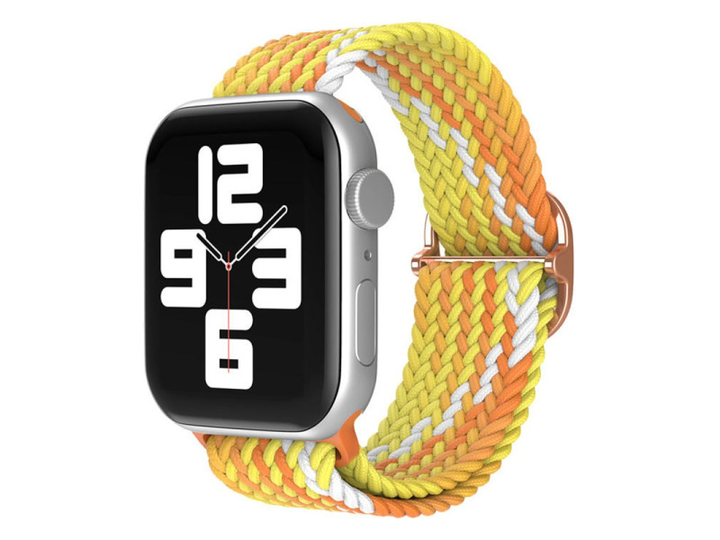Newface Apple Watch 42mm Star Kordon - Turuncu-Sarı