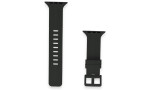 Newface Apple Watch 45mm KR408 Çizgili Silikon Kordon - Siyah