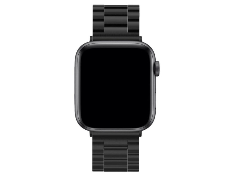 Newface Apple Watch 45mm Metal Baklalı Kordon - Siyah