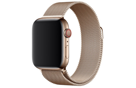 Newface Apple Watch 45mm Metal Mıknatıslı Kordon - Metalik Gold