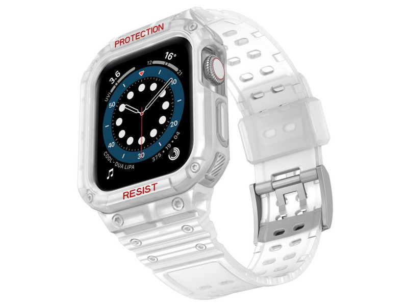 Newface Apple Watch 42mm KR401 Silikon Kordon - Şeffaf