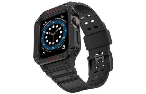 Newface Apple Watch 42mm KR401 Silikon Kordon - Siyah
