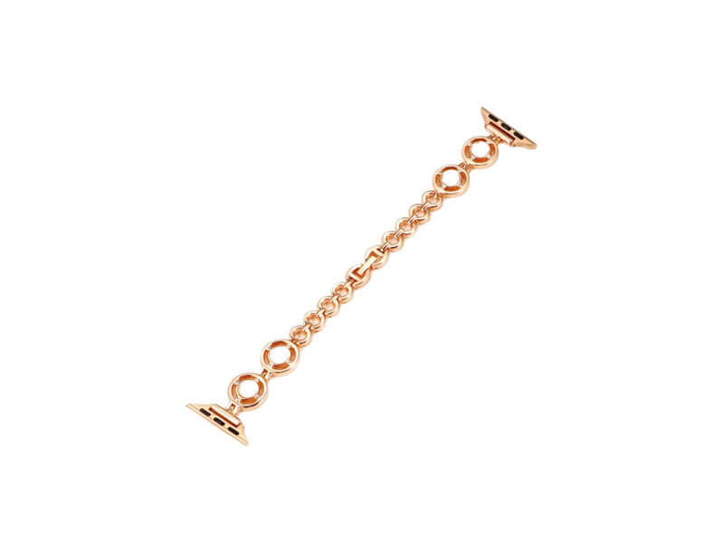 Newface Apple Watch 41mm KR403 Metal Halhal Kordon - Gold-Beyaz