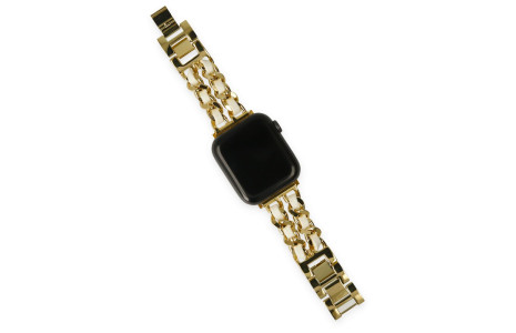 Newface Apple Watch 41mm KR405 Metal Bakla Kordon - Beyaz