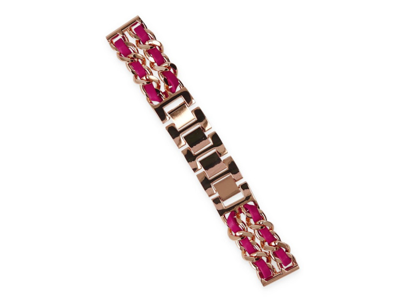 Newface Watch 20mm KR406 Metal Bakla Kordon - Pembe