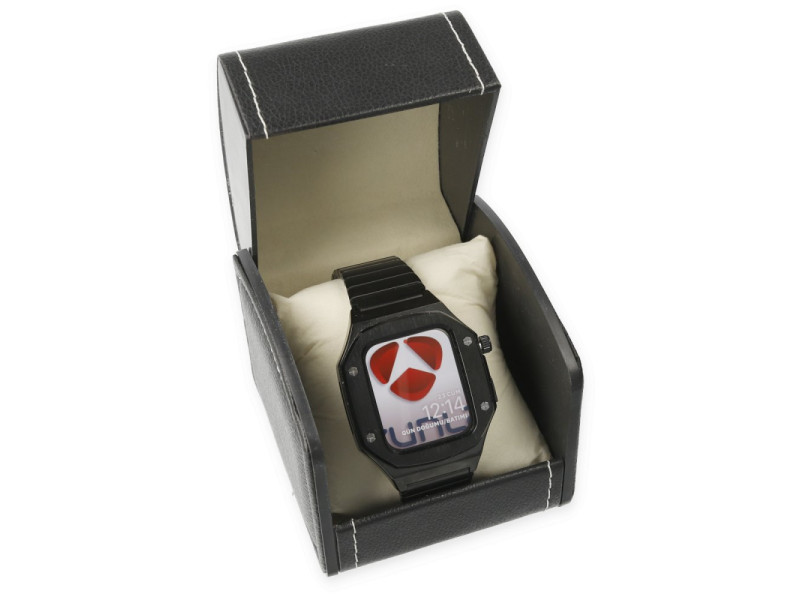 Newface Apple Watch 44mm KR409 Metal Kordon - Siyah