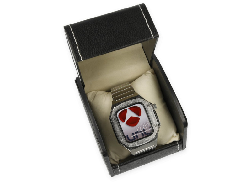Newface Apple Watch 45mm KR409 Metal Kordon - Gümüş