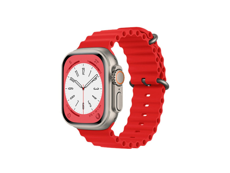 Newface Apple Watch 44mm Ocean Kordon - Kırmızı