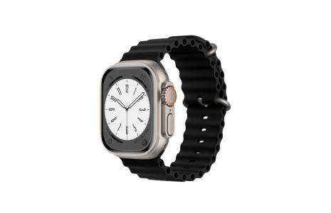 Newface Apple Watch 45mm Ocean Kordon - Siyah