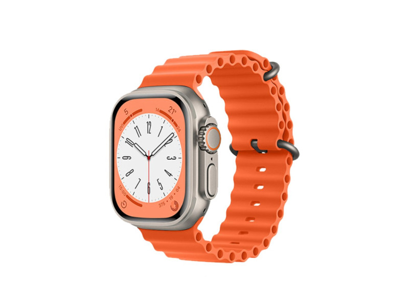 Newface Apple Watch 44mm Ocean Kordon - Turuncu