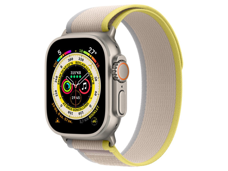 Newface Apple Watch 38mm Trail Kordon - Sarı-Bej