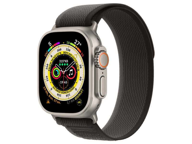 Newface Apple Watch 38mm Trail Kordon - Siyah-Gri