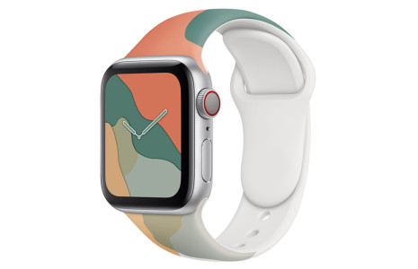 Newface Apple Watch 42mm KR407 Kamuflaj Silikon Kordon - Desen 1