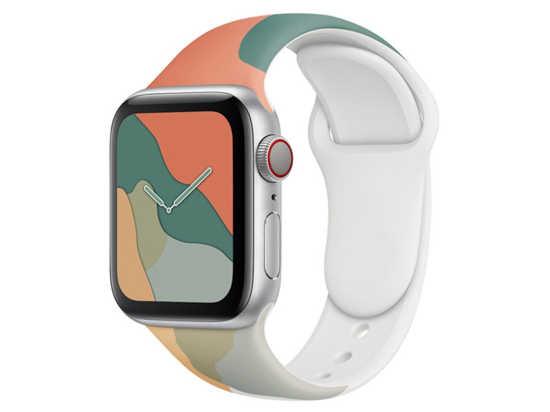 Newface Apple Watch 42mm KR407 Kamuflaj Silikon Kordon - Desen 1