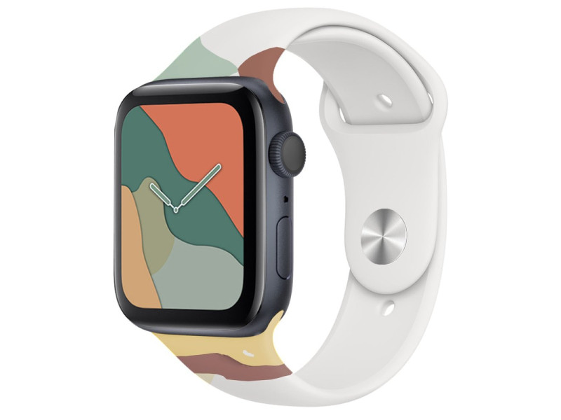 Newface Apple Watch 42mm KR407 Kamuflaj Silikon Kordon - Desen 3