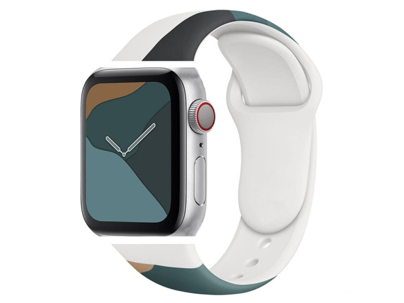 Newface Apple Watch 42mm KR407 Kamuflaj Silikon Kordon - Desen 4